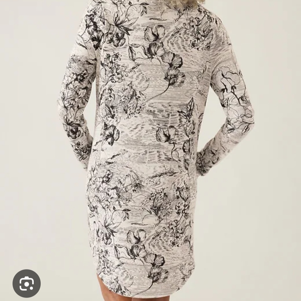 Athleta Balance Dress Sz XL Eden Floral Gray Pattern Very Good Used Condition - Picture 2 of 12